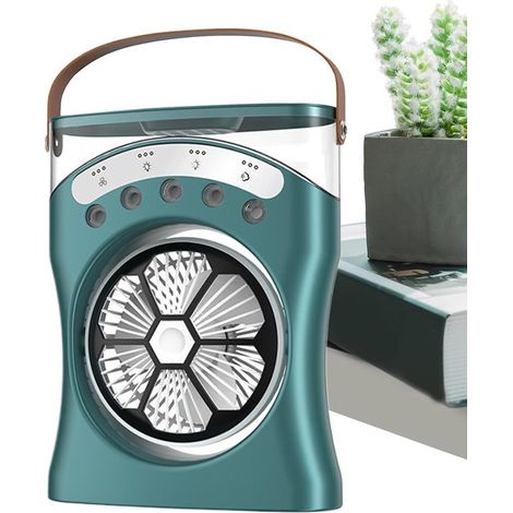 Ventilatore portatile,Ventilatore ricaricabile con nebulizzatore d'acqua,Rotazione a 180 gradi,Ideale per rinfrescarsi durante la stagione calda (1/5)