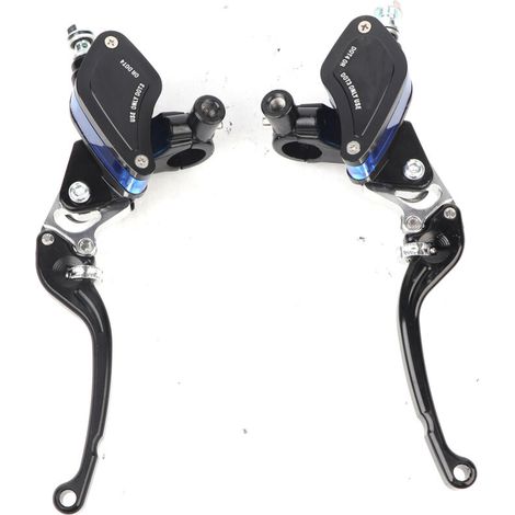 Par de palancas ajustables de 22 mm para bomba de freno hidráulica CNC en color negro para motocicletas -Crezuo