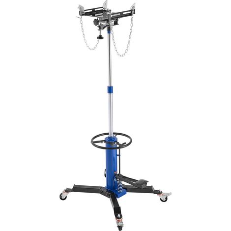 Cric de transmission hydraulique 0,75 t (750 kg), vérin télescopique pour boîte de vitesses avec pédale, roues pivotantes 360°, hauteur réglable 88-176 cm, pour atelier et garage (1/5)