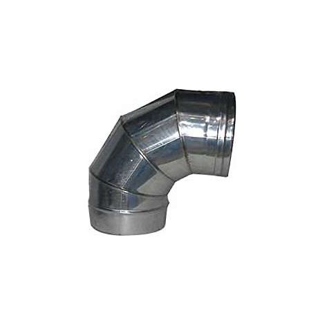 Unofer M3763 Gomito Inox a 90° a 4 Settori per Canne Fumarie Monoparete Acciaio Inox AISI 316L Finitura Lucida Specchio Ø 25 cm colore Acciaio (1/2)