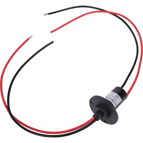 Connecteur électrique pour moteur à bague collectrice électrique, 2 fils, 30 A, 250 tr/min, rotation à 360°, petit, précis, de type capuchon, conducteur, diamètre 22 mm (1/5)