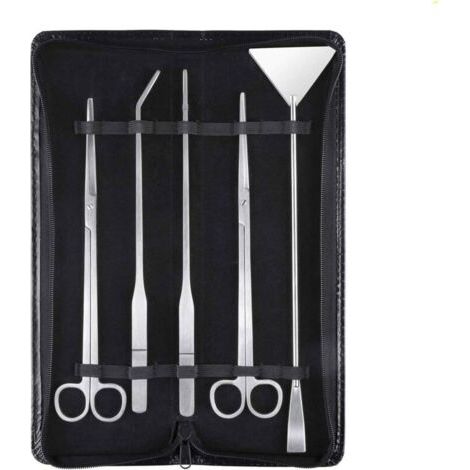 QORVA
-Aquarium Aquascaping Kit 5 en 1 INOX Aquarium Tank Plante Aquatique Outils Ensembles Pinces Ciseaux spatule..