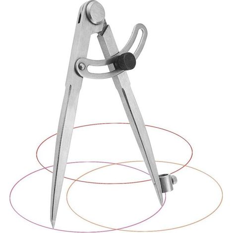 Compas Menuisier 20 cm Compas Menuisier Professionnel en Acier au carbone Compas Grand Diamètre pour Cercles de Dessin, Menuiserie, Travail Du Métal et Travail Du Cuir (1/5)