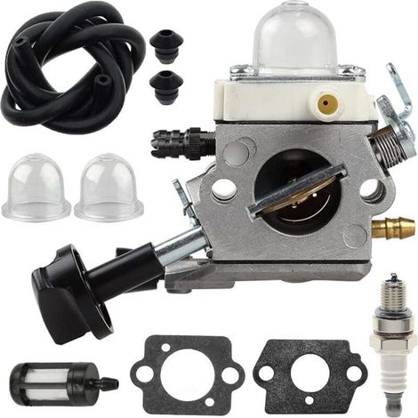 DOLASO Vergaser-Set für Stihl SH56 SH56C SH86 SH86C BG86 BG86CE BG86Z BG86CEZ Lüfter, ersetzt C1M-S261B 42411200616 4241 120 0616, mit Zündkerzen-Kraftstoffleitung (1/5)