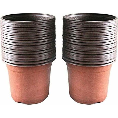 Lot de 100 Pots en Plastique pour semis et Plant, 10 cm - Lot de 100 Pots en Plastique pour semis et Plant, 10 cm (1/5)