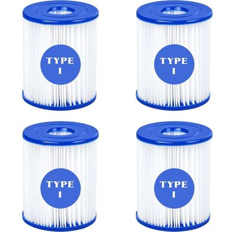 Bestway Typ I Poolfilterkartusche, Ersatzkartusche für aufblasbare Pools, 7,9 x 8,9 cm, 4er-Pack (1/5)