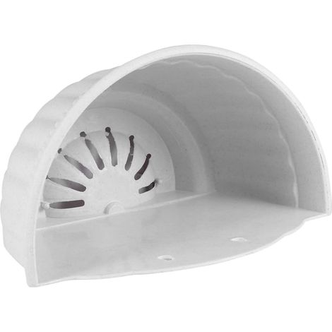 Pot de fleurs mural semi circulaire en plastique avec revêtement similicuir et soucoupe intégrée (1/5)