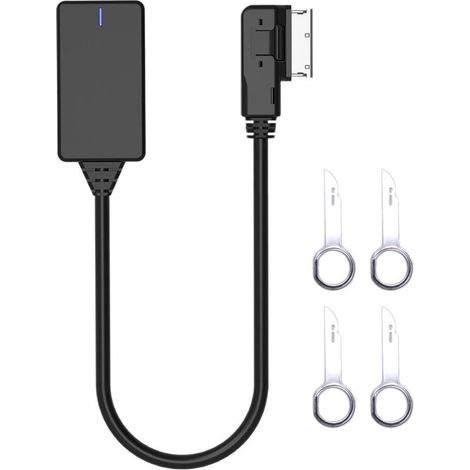 Interface Bluetooth - Audio Aux Pour Système MMI 3G - Compatible AMI - Audi A3 A4 A5 A6 Q5 Q7 Après 2010 - Câble 240 mm