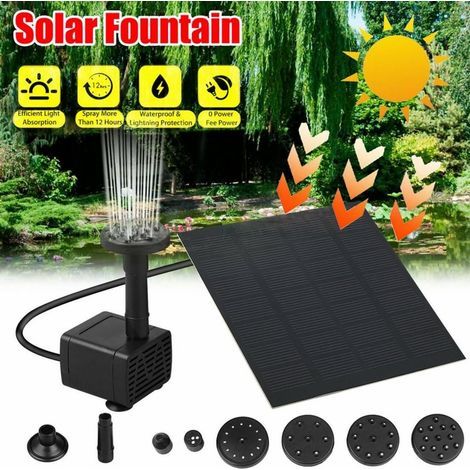 KLB Solar Pond Pump, Decorative Solar Fountain (1/5)