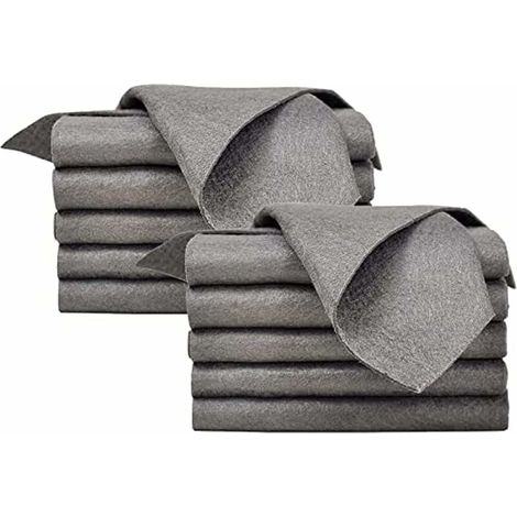 Chiffon de Nettoyage Magique épaissi,Chiffon de Nettoyage en Microfibre Réutilisable sans Traces pour Fenêtres,pour Cuisines,Verre,Voitures et fenêtres(10pcs 30cm) H (1/5)