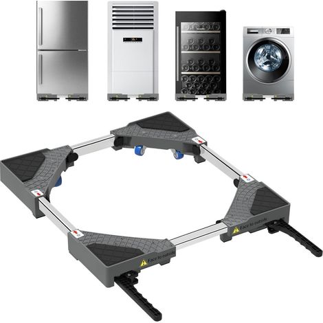 Verstellbarer Waschmaschinen Sockel mit 360° Rollen & Bremse (1/5)