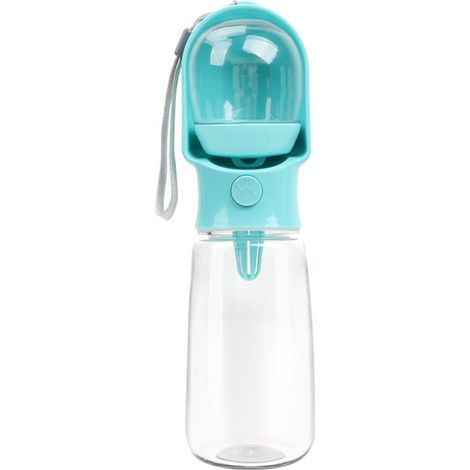 Bouteille d'eau pour Chien, Gourde pour Chien pour Les Déplacements, avec Pied Contre Les Déversements et Distributeur de Nourriture pour Chat (1/4)