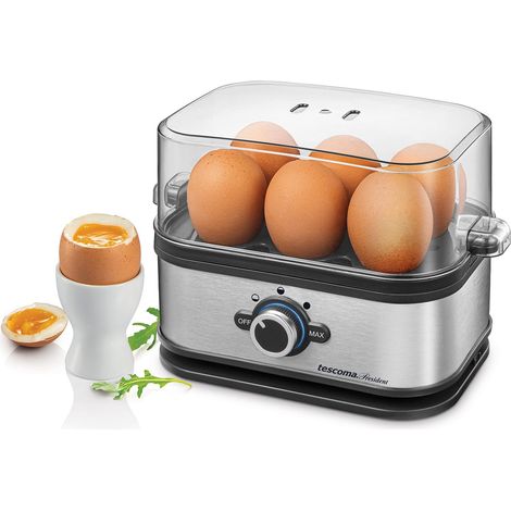 Tescoma 909100 Cuociuova elettrico per 6 uova, 3 programmi di cottura, acciaio inossidabile, linea President (1/5)