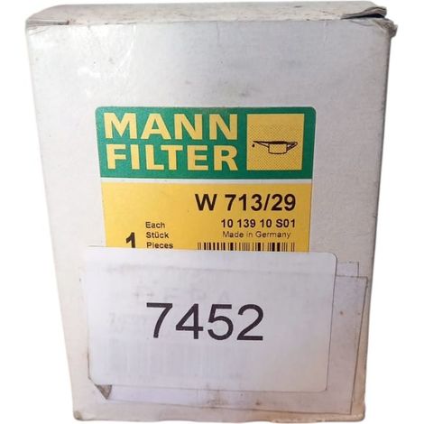 Filtro olio motore marca man filter codice filtro w 713/29
