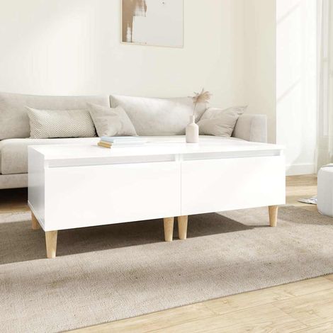 vidaXL Side Tables 2 pcs High Gloss White 50x46x35 cm Engineered Wood (1/5)