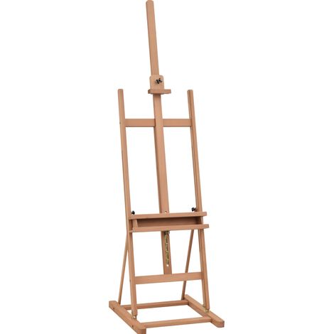 Cavalletto da atelier in legno di faggio regolabile in altezza e angolo, con ripiano, naturale (1/5)