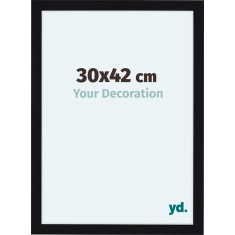 yd. - Cadre photo 30x42 - Noir Brillant - MDF - Como (1/5)