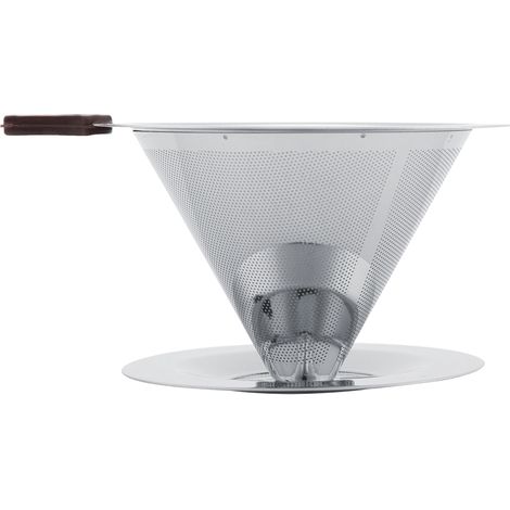 à café réutilisable en acier inoxydable à double paroi avec (1/4)
