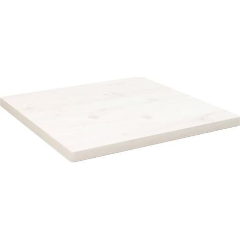 Dessus de table blanc 60x60x2,5 bois de pin massif (1/5)