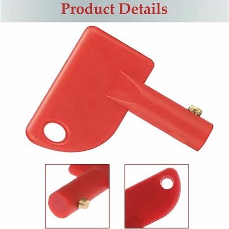 Lot de 4 clés de rechange pour interrupteur de batterie Power Cut Off - Universel - Pour voiture, camion, RV, marine, ATV (1/4)