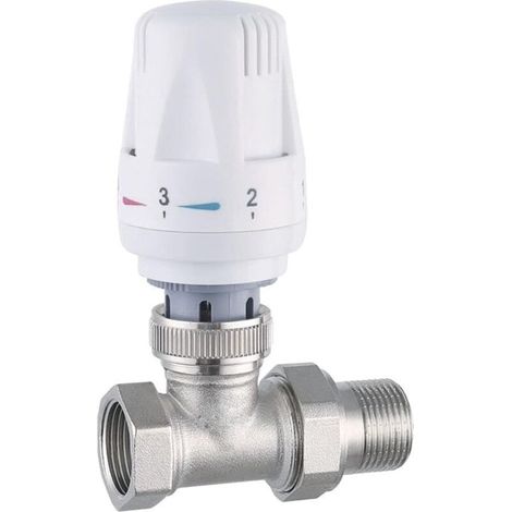 Qiumi Brass Thermostatic Radiator Valve 1/2", 3/4", 1",Straight Type, DN15, DN20, DN25,Automatic Temperature Control,Floor Heating (1/5)