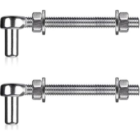 Kaelt - Charnière de portail en deux parties, boulon M16 x 150 mm, charnière de portail robuste, charnière de porte extérieure, portail de jardin, portail de ferme (1/5)