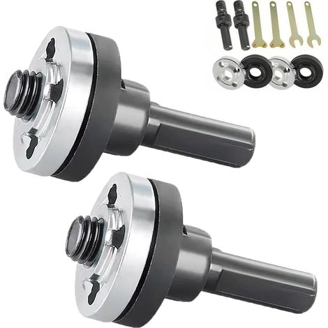 Set mit 2 Adapterstangen für Handbohrmaschinen, Winkelschleiferzubehör, Verbindungsadapter, Trennscheibe, Winkelschleifer-Spannfutteradapter