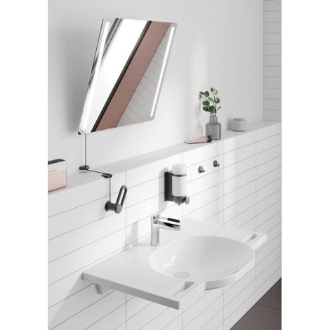 HEWI 801.01B400 95 Miroir basculant LED basic, mat (1/4)