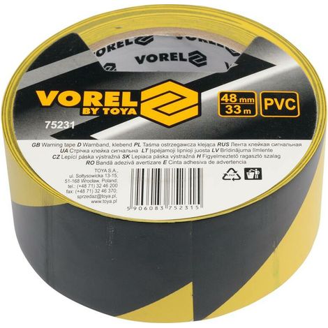 VOREL 75231 cinta adhesiva 33 m Cloruro de polivinilo (PVC)
