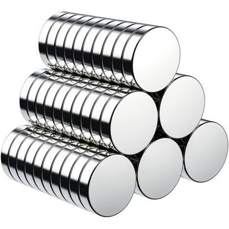 Aimants 60PCS, Aimant Ultra Puissant pour Frigo 10X2mm, Petits Aimants Ronds pour Réfrigérateur, Plaque Magnétique, Porte, Tableau Noir, Carte - Boîte de Rangement Gratuite Incluse (1/5)