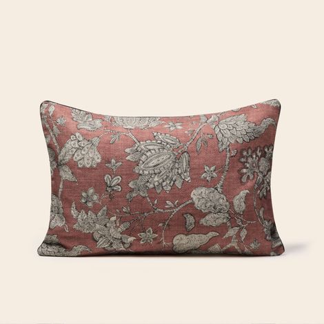 Housse de coussin en Fleurs indiennes imprimées LILIVATI (1/4)