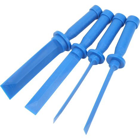 Lot de 4 grattoirs plastique universels anti-rayures pour retirer adhésifs, autocollants et décorations (1/5)