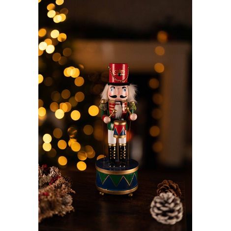 Musical Animted Drummer Nutcracker Ornament (1/4)