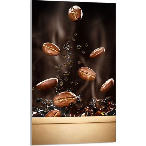 Glasschneidebrett 30x52 Kaffee