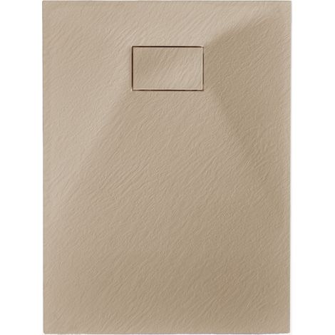 Receveur de douche rectangulaire Soho en résine SMC extra-plat, antidérapant SKLUM Marrón Arena Claro 120 x 80 cm