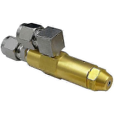 Compatible avec les buses de brûleurs à huile usée à atomisation par air, buse de carburant à cône complet à orifice de 1,5 mm, matériau métallique, entrée de carburant de 1/8 pouce. (1/5)