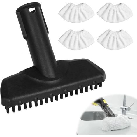 5-teiliges Zubehörset für Dampfreiniger, kompatibel mit Kärcher SC1, SC2, SC3, SC4 und SC5 Dampfreinigern, Bürsten, Handdüse 2.884-280.0, Dampfreinigungstücher