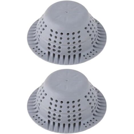 Attrape-cheveux pliable en silicone pour baignoire, baignoire, douche, salle de bain (2 pièce) (1/5)