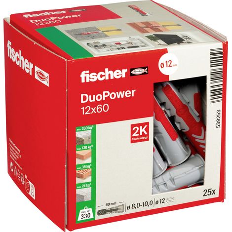 fischer Dübel DuoPower 12x60 LD 25 Stk