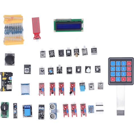 Kit 37 modules de capteurs électroniques + 100 résistances pour Raspberry Pi (1/5)