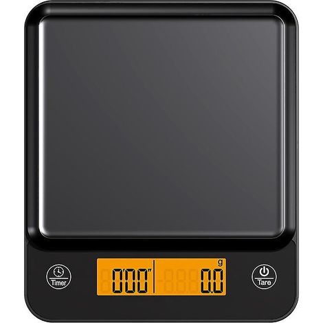Bilancia da cucina digitale con timer, alta precisione 3 kg/0,1 g, compatta e dotata di display a LED, ricaricabile tramite cavo di ricarica USB-C. (1/5)