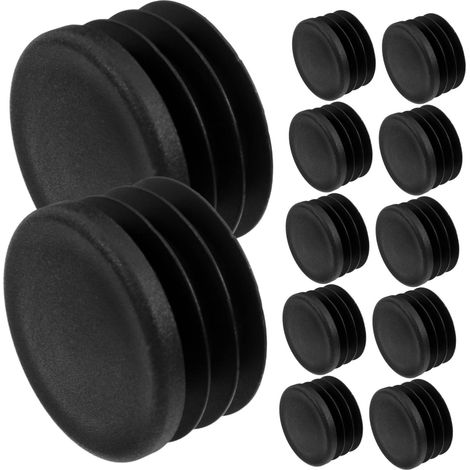 Mikinona Lot de 20 bouchons ronds antidérapants en plastique noir (1/5)