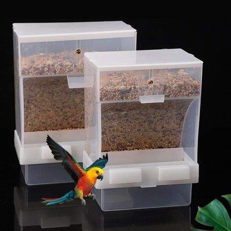 Ecleanfy - 2PCS 450g Mangeoire pour Oiseaux en Cage Mangeoire Automatique pour Oiseaux Distributeur Automatique de Graines pour Oiseaux (1/5)