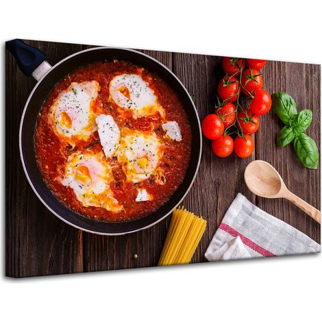 Stampa su tela "Cucina - Passione per la cucina" 80x50 cm