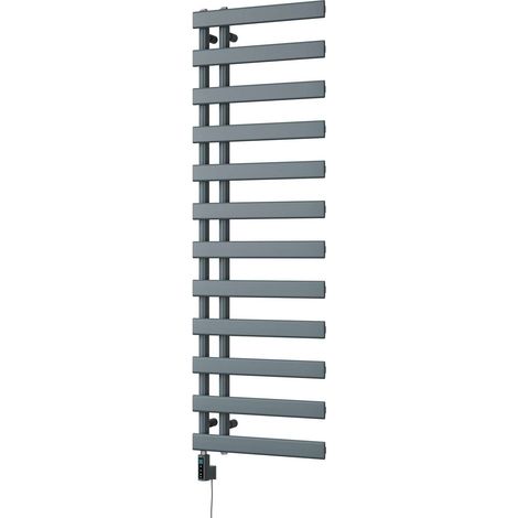 Agar - Anthracite Electric Towel Rail H1564mm x W500mm 600w Thermostatic WIFI (1/3)