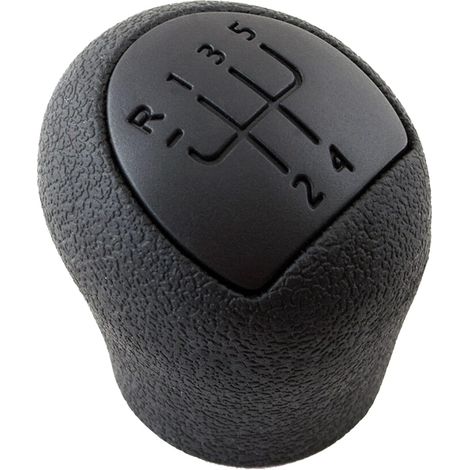 1 x pommeau de vitesse,plastique,noir,5 vitesses,levier de vitesse,compatible logan clio ii kangoo twingo (1/5)