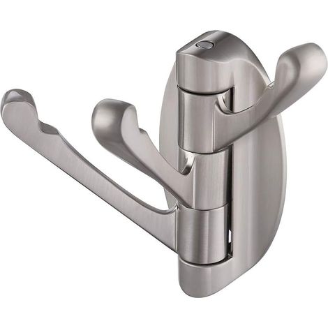 Crochet Murale - 3 Bras Pivotants - En Alliage De Zinc Et Acier Inoxydable SUS304 - Finition Laiton Brossé - Pour Salle De Bain Cuisine - 1 Pièce (1/5)