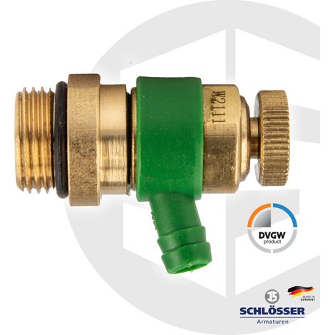 JS Entleerungsventil G 3/8 Typ 1831, mit O-Ring für Schrägsitzventile Freistrom- KFR Ventile (1/5)