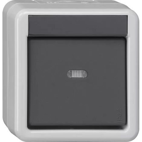 Gira Taster-BA 1f Kontrollf. + 1-Punkt KNX WG AP Grau 515130 (1/2)
