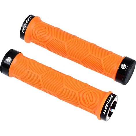 Fahrradgriffe MTB aus Gummi, Double Lock-on, rutschfest, orange (1/5)